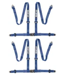 Two (2) Sparco 4PT Point Bolt Seat Belts Safety Harnesses Pair - Blue New. Price: $290.00.