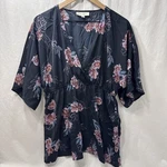 Jessica Simpson Women Floral Printed Top Baby Doll Tunic Kimono Sleeve Sz Pre-owned. Price: $11.25.
