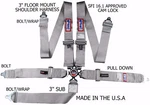 Rjs Racing Sfi 16.1 Cam Lock 5 Point Seat Belt Harness Floor Mount Gray 1034907 New. Price: $189.19.